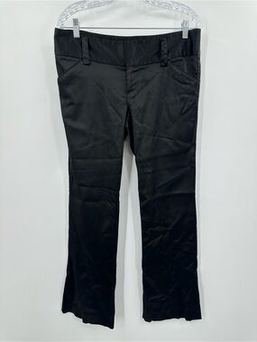 Alice & Olivia Black Satin Pants Size 10